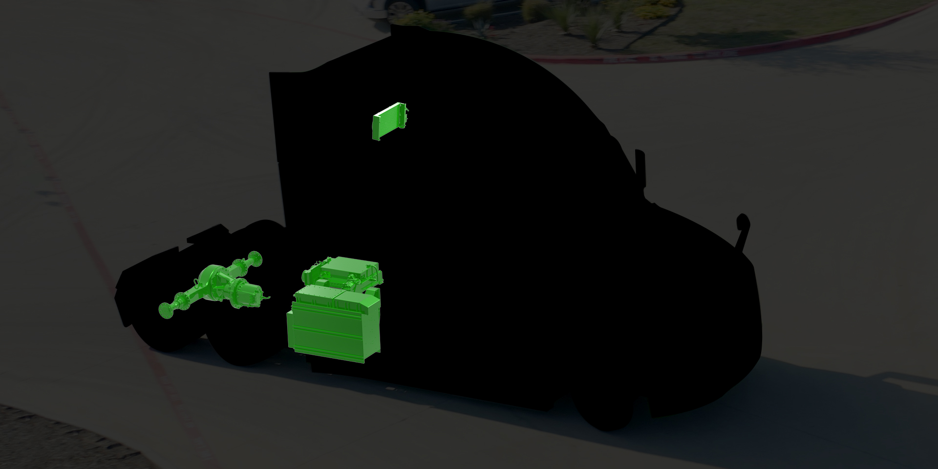 Hybrid electric drivetrain for both diesel and CNG trucks