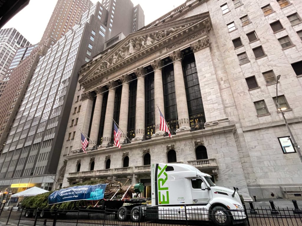 NYSE Christmas Tree Delivery
